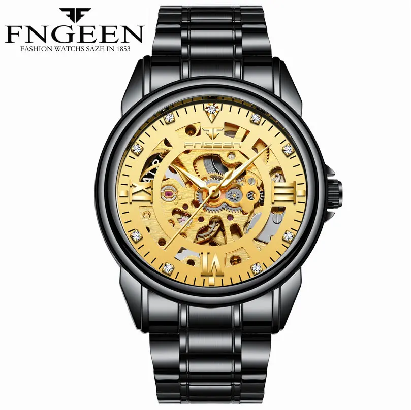 

FNGEEN Men's watches Automatic mechanical Men Watches Business Watch men top brand luxury Military Waterproof Tourbillon Clock