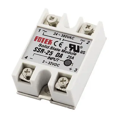 SSR-25 DA 25A DC/AC 24V-380V твердотельное реле для регулятора температуры PID | Строительство