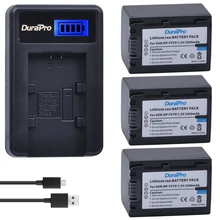 3pc NP FV70 NP FV70 2500mAH 7 2V Li ion Battery LCD USB Charger for Sony