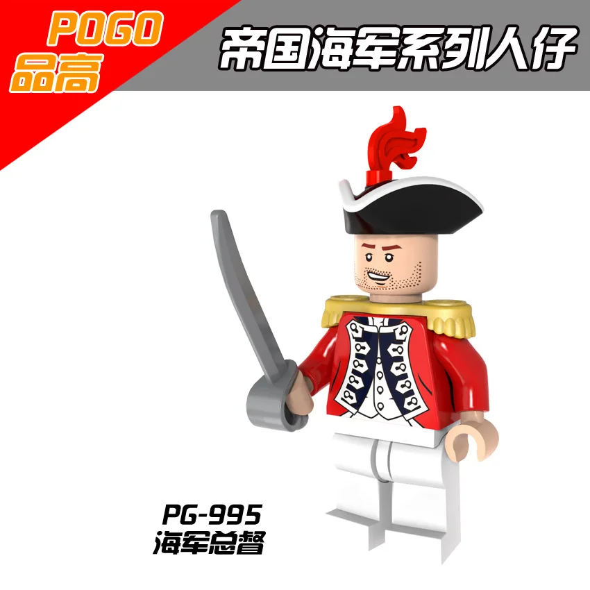 

Legoings Military PG995 Pirates Imperial Soldier Governor Red Feather Best Education Assemble Blocks Collection Legoing Kids Toy
