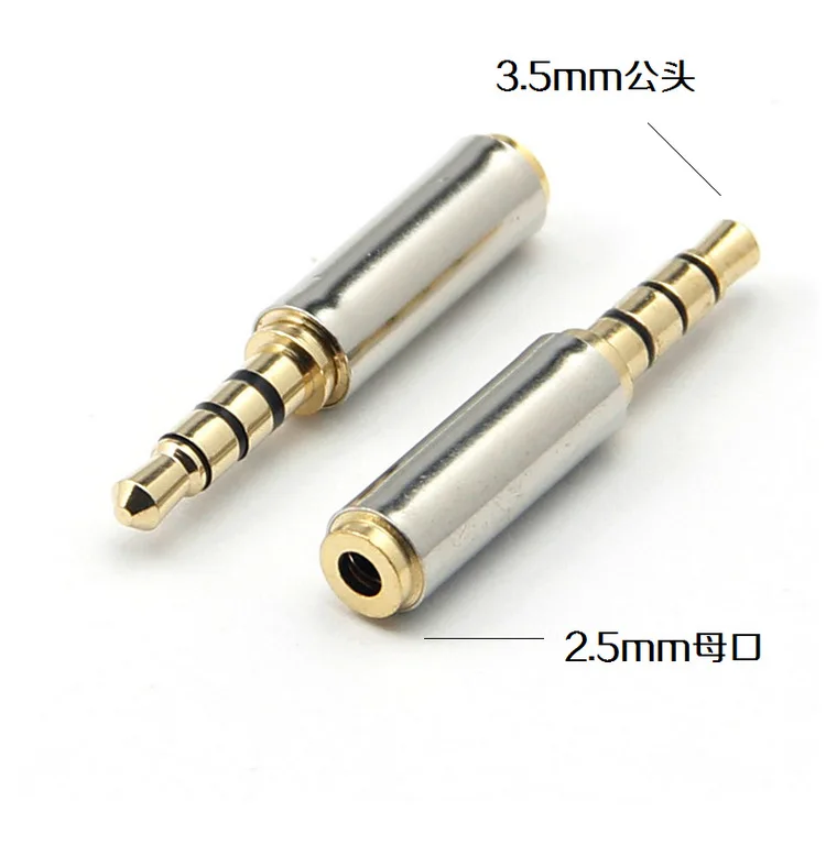 

High Quality 3.5/2.5mm Male Jack to 2.5/3.5mm Female Plug for Phone Earphone Stereo Audio Adapter Connector car radio AUX Cable