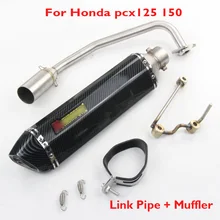 PCX125 150 Motorcycle Exhaust Muffler Silencer Escape Exhaust System Stainless Steel Link Pipe for Honda PCX125 PCX150 2011-2016 цена PCX125 150 Motorcycle Exhaust Muffler Silencer Escape Exhaust System Stainless Steel Link Pipe for Honda PCX125 PCX150 2011-2016 цены онлайн