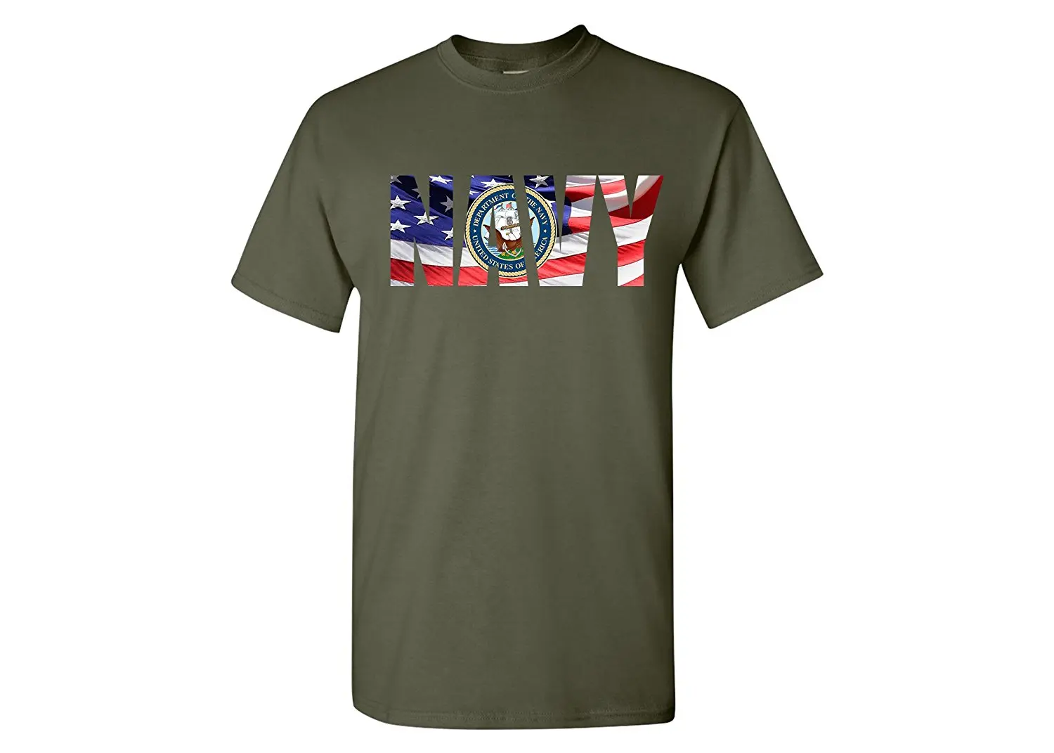 2018 New Cool Tee Shirt US Navy T Shirt Patriotic Men's USA Flag PT