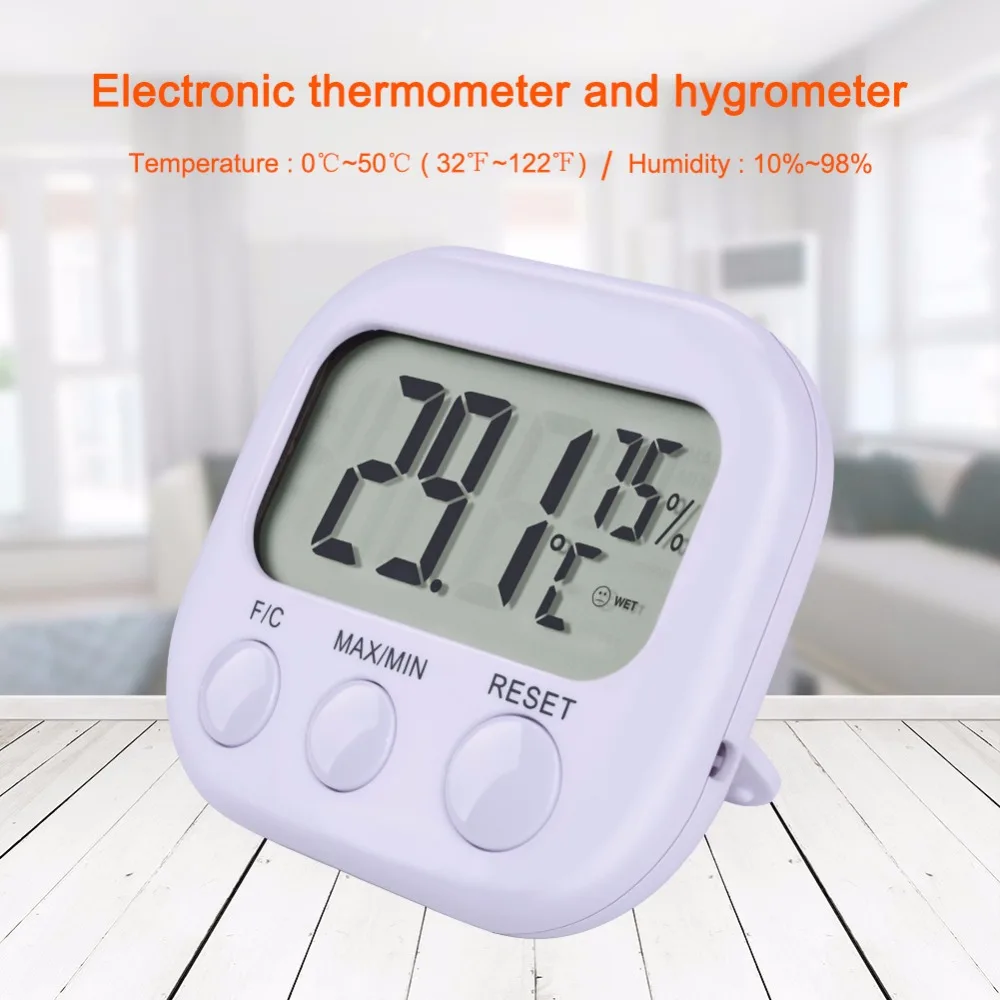 Mini Digital Thermometer Hygrometer Indoor LCD Display Thermo