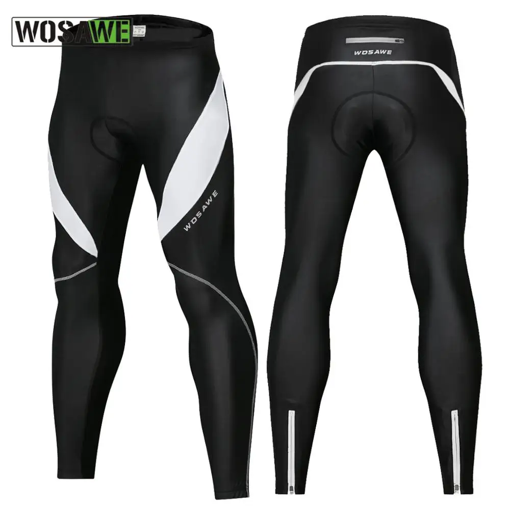 Гелевые мягкие длинные штаны для велоспорта, зимние велосипедные колготки, спортивная одежда для женщин и мужчин, для езды на горном велосипеде, MTB, шоссейный велосипед, одежда для велоспорта - Цвет: black white