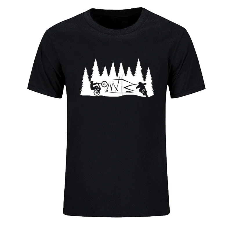 Camicia Da Uomo In Cotone Divertente Creatore Mountain Bike Con T-Shirt Freeride In Discesa