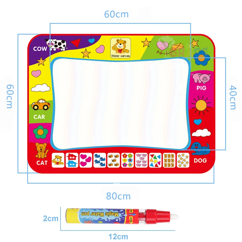 Детские игрушки для рисования Волшебная водная Окраска ручка матовая скатерть доска для рисования для творчества игрушка для раннего развития для детей