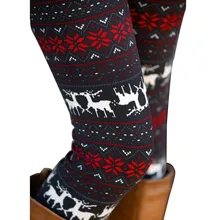 Хит, женские теплые леггинсы на осень и зиму, модные, с рождественским принтом, высокие эластичные тонкие облегающие леггинсы, брюки-карандаш размера плюс