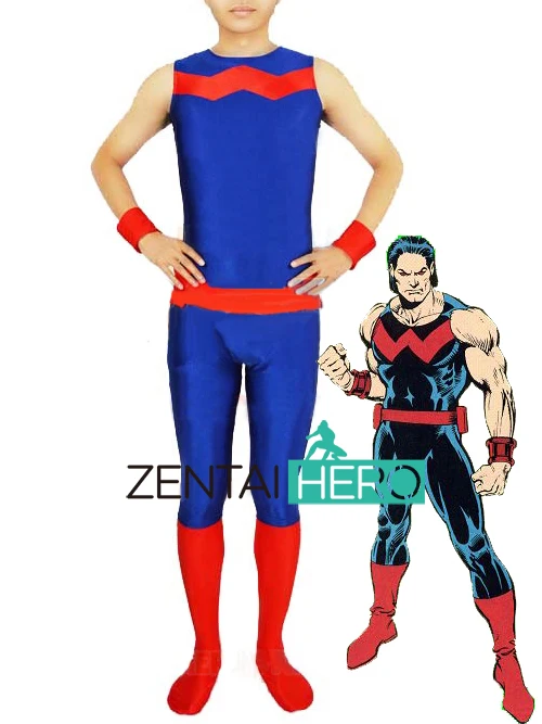 ZentaiHero сексуальные колготки без рукавов Marvel Comics Wonder Man костюм супергероя лайкра