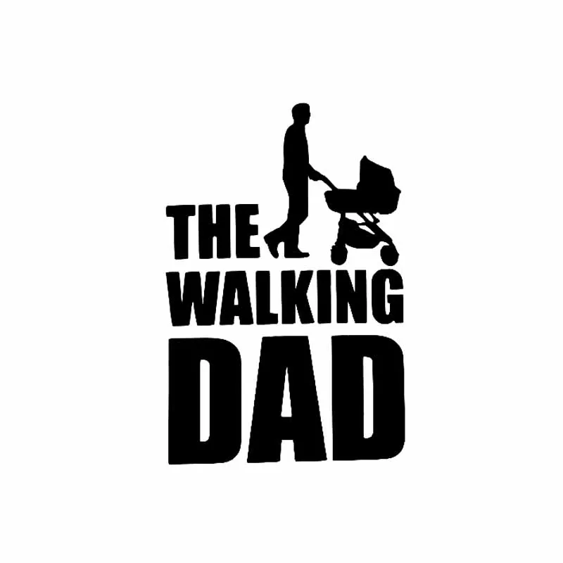 TGS 9.9CM*15CM The Walking Dad Fun Sticker Vinyl Decal Baby On Board Black/Silver C10-00535 | Автомобили и мотоциклы