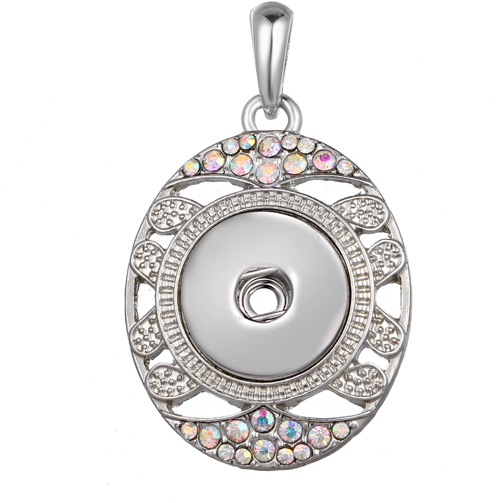 Новые ювелирные изделия Серебряная Кнопка ожерелье полый цветок 18 мм броши на