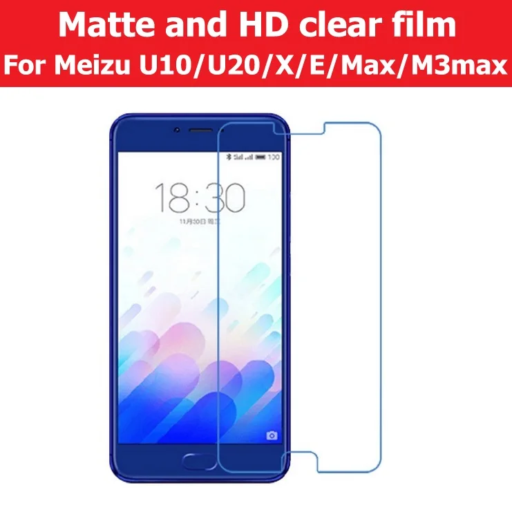 

Anti-Glare Matte Film For Meizu X E U10 U20 Max M3 Max HD Glossy Clear Film Screen Protector Plastic Film LCD panel guard+cloth