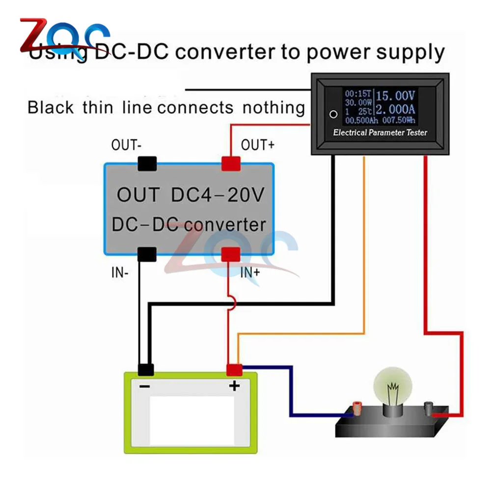 33V 10A 3A 7in1 OLED Многофункциональный тестер напряжения тока температуры Емкость