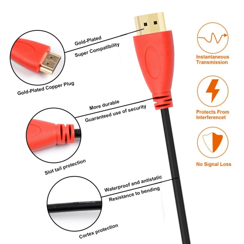 4 k разъем высокой четкости кабель для HDMI 1/1. 8/3 метров HDMI к HDMI кабель 4 K конвертер адаптер Шнур для ноутбука ПК DVD плеер