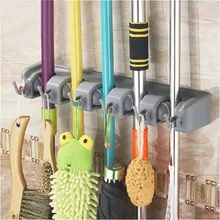 Broom Mop Holder Wall Mounted 5 Position Tool Storage Tool Rack Utility Holder Jul27 Professional Factory price Drop Shipping