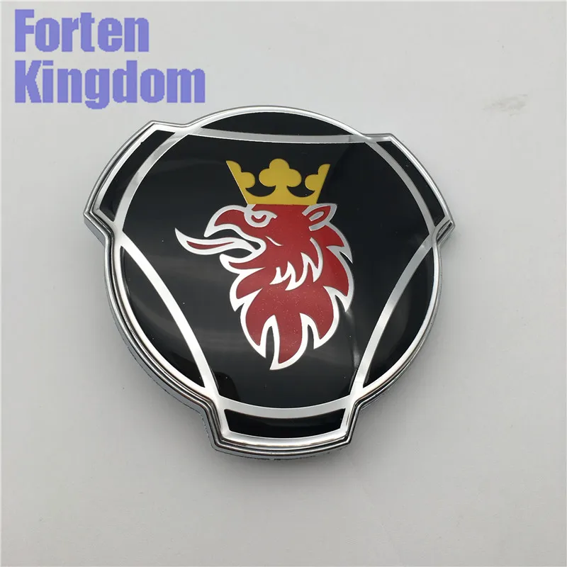 Forten Kingdom товар 1 шт. для Scania черный красный логотип на заказ передняя решетка, эмблема на решетку 80 мм ABS грузовик значок 1401610