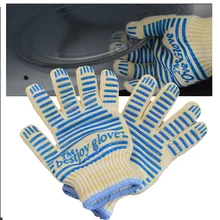 Free Shipping Anti-Heat Microwave Oven Gloves Anti-Cutting Heat Resistant For Kitchen BBQ Protective Gloves Food Grade