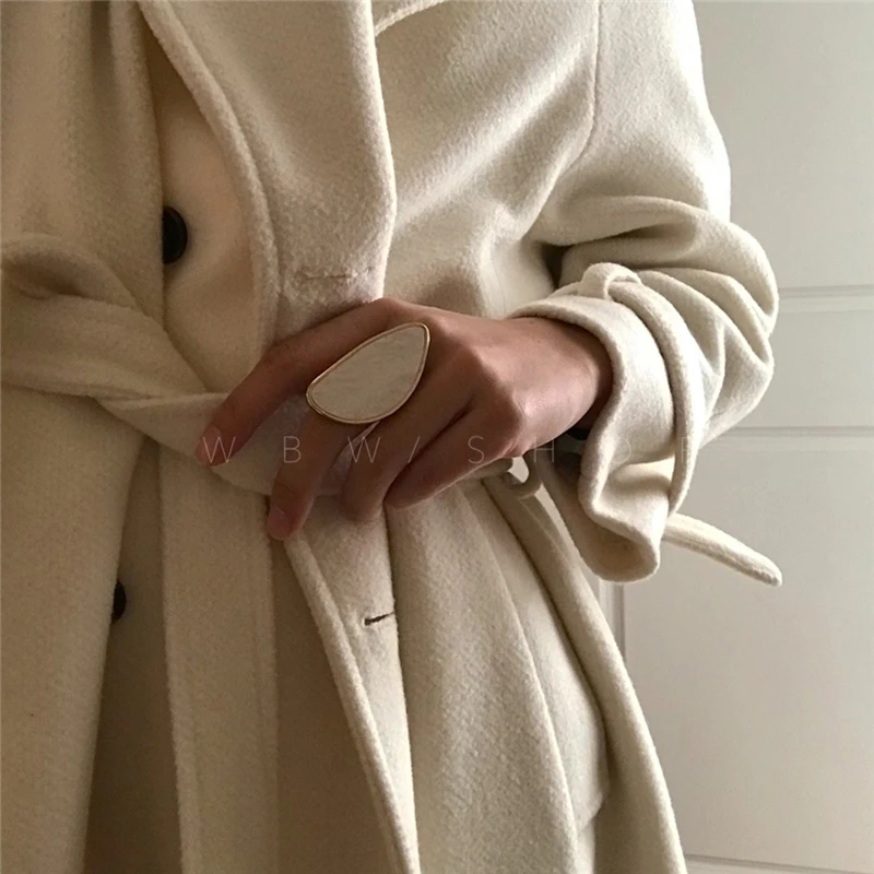 Кольца регулируемые женские Геометрические короткие большие Винтажные