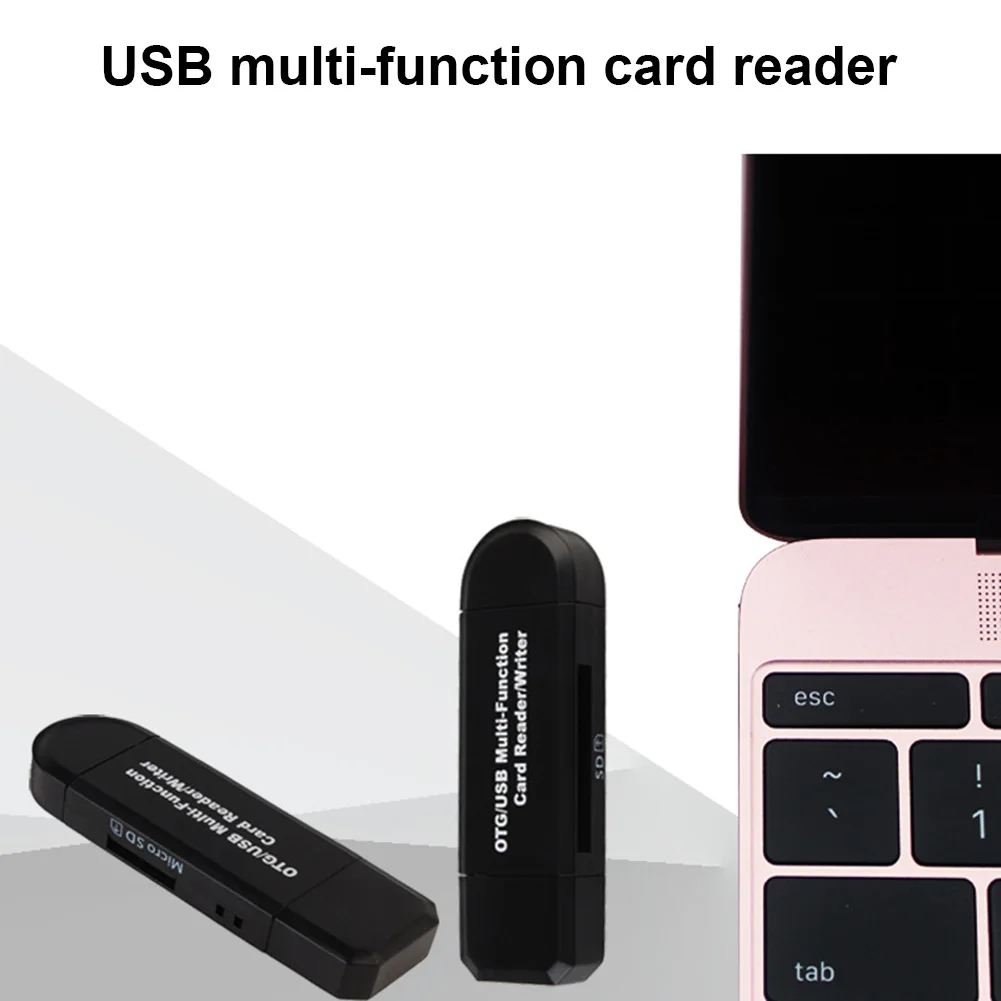 SD кардридер Micro USB OTG к USB 2,0 Multi-function 3 в 1 адаптер для ноутбука Android Phone @ JH