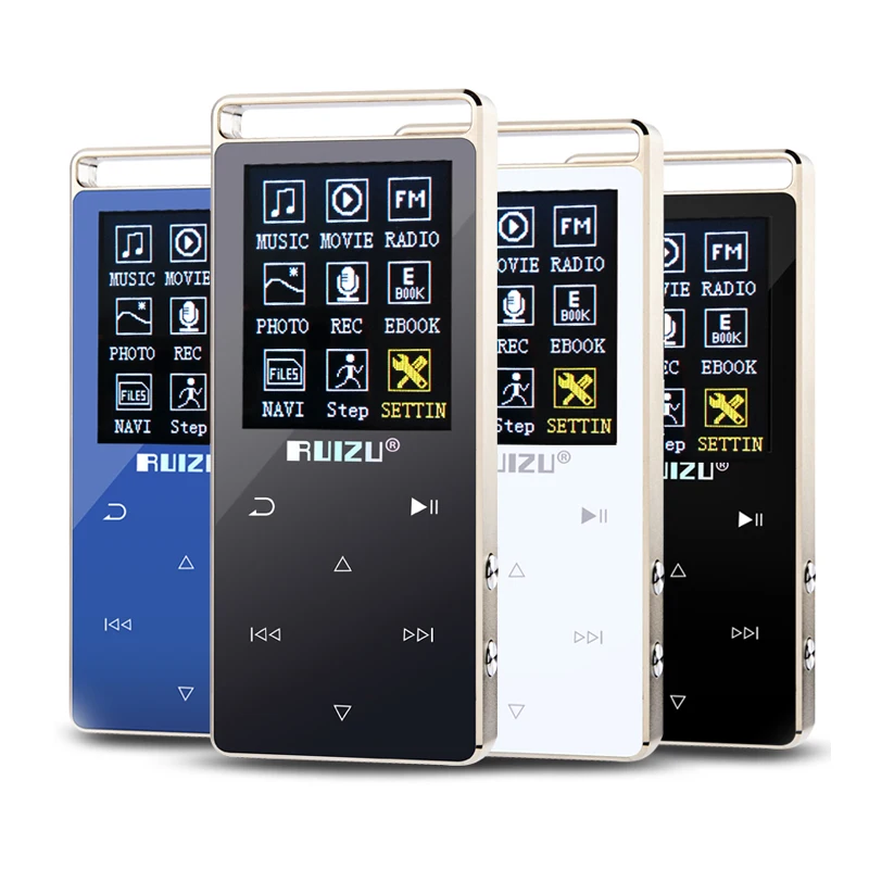 2017 New RUIZU D01 MP3 8G Touch Screen Sport HiFi Mp3 Music Player All
