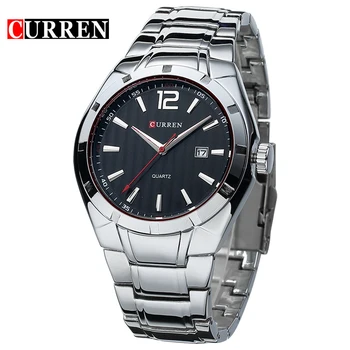 

2015 Curren Men Luxury Brand Sport Watches Water Quartz Hours Date Hand Clock Men Full Stainless Steel Wrist Watch relogio