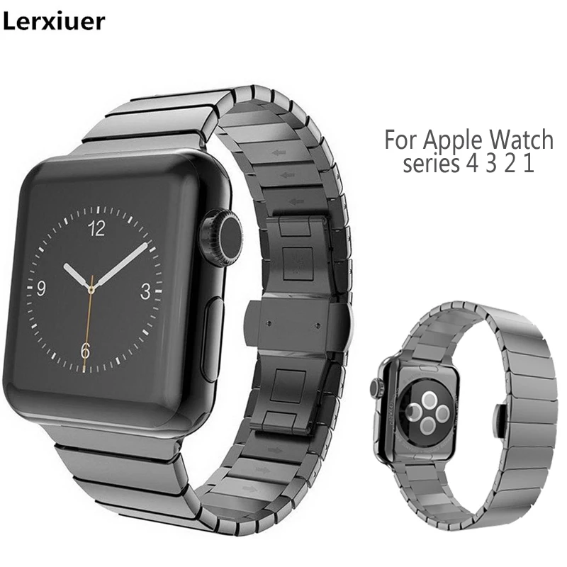 

Strap For Apple watch band 4 3 iwatch band 42mm 38mm 44mm 40mm watch Accessories Men bracelet Stainless Steel correa pulseira