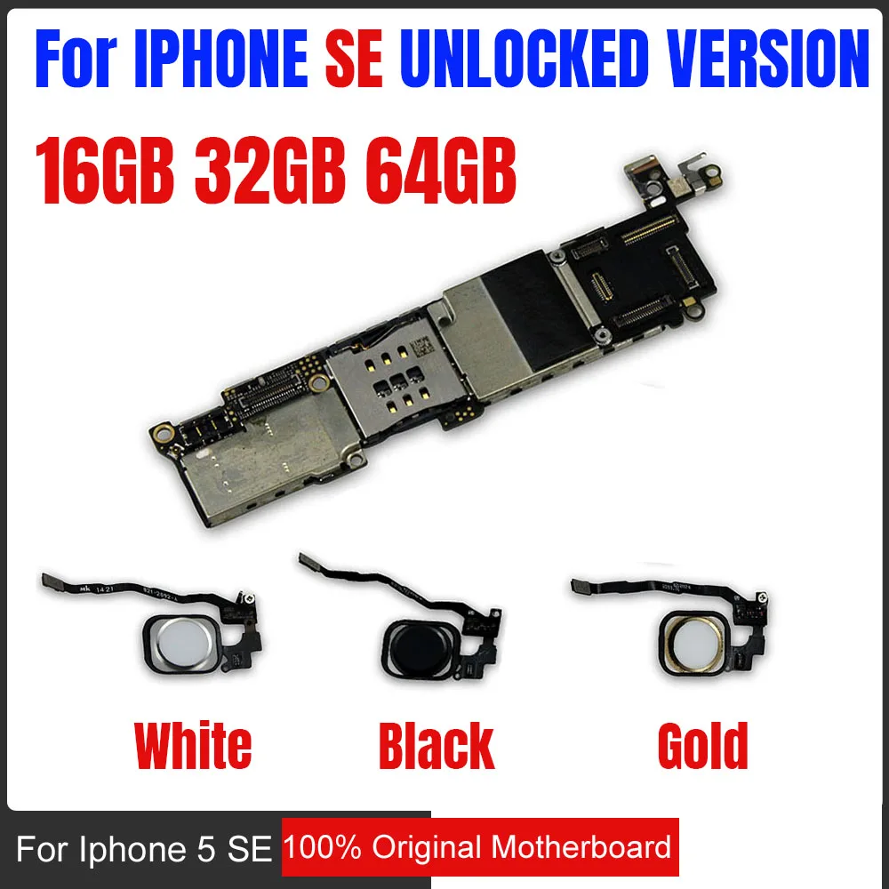 

Original unlocked for iphone SE Motherboard NO / YES Touch ID for iphone SE Logic Boards with IOS Fingerprint function