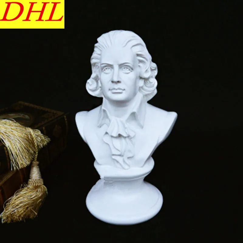 Cute Apollo Statue Figure Wolfgang Amadeus Mozart Bust Gypsum Continental Home Decorations Collectible Colophony Crafts L2120 Cute Apollo Statue Figure Wolfgang Amadeus Mozart Bust Gypsum Continental Home Decorations Collectible Colophony Crafts L2120
