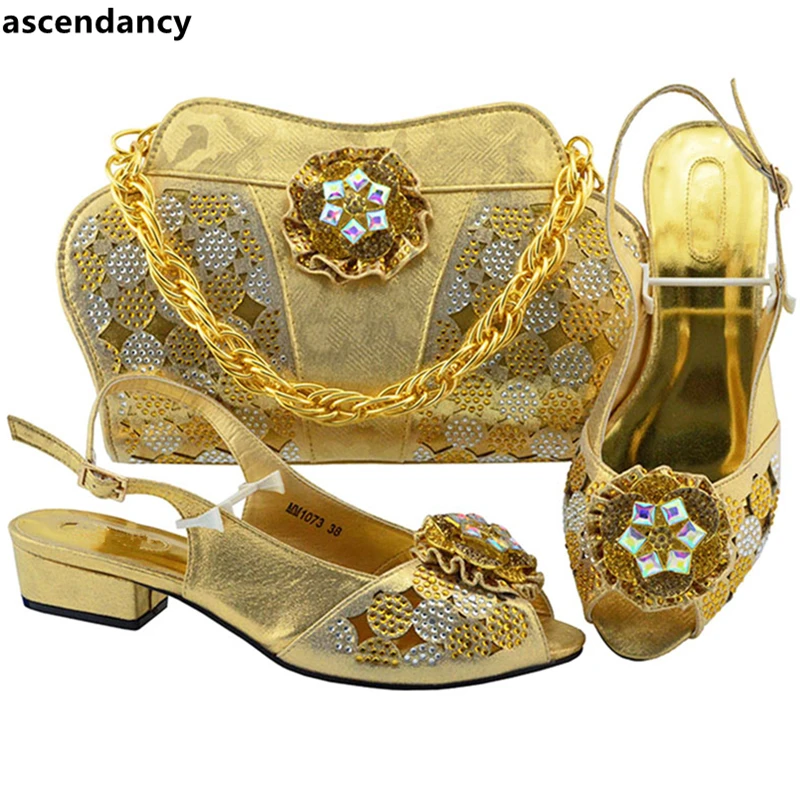 Italian Matching Shoe and Bag Set for Wedding Nigerian Women Wedding