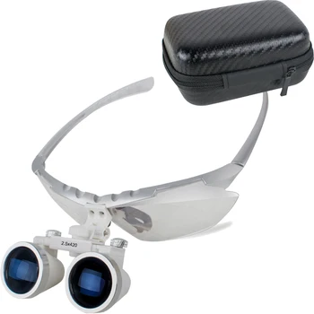 

Binocular Loupes magnification 2.5x 420mm Optical Glass Loupe +Black case