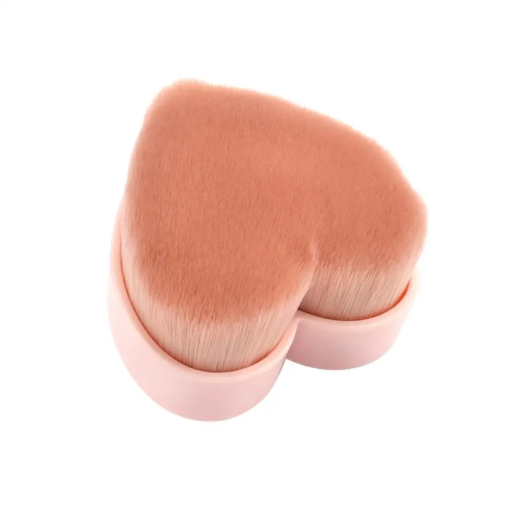 

1PCS Heart Shaped Foundation Brush Pink Soft Powder Contour Concealer Makeup Brush Cosmetics Face Beauty Tools