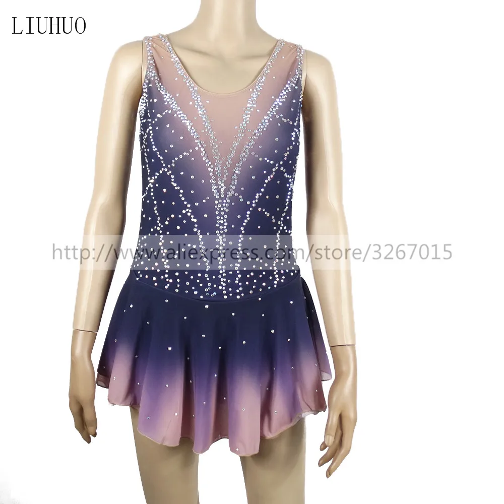 Liuhuo Figure Skating Dress Women's Girls' Ice Performance Gymnastics