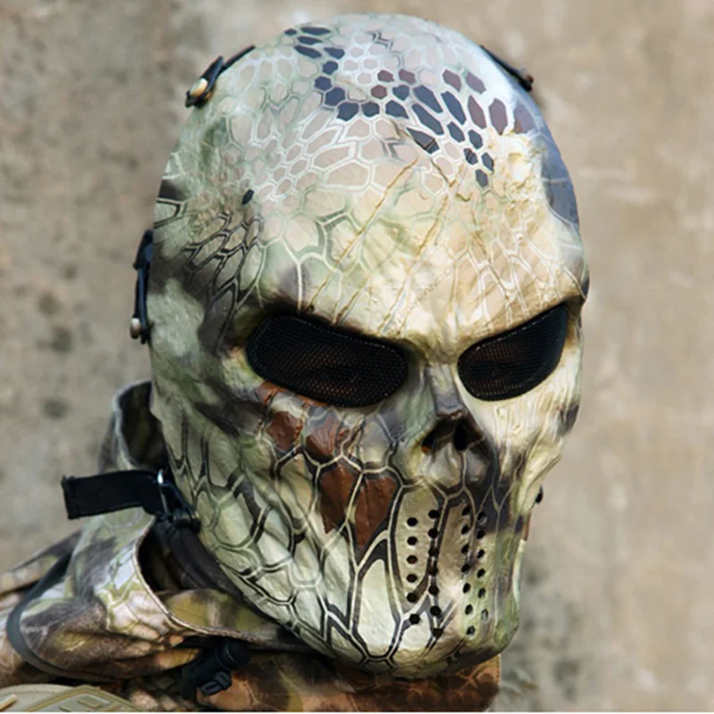 2018 Косплэй Хэллоуин masqueradeCamouflage маски призрак тактический Открытый военный CS GO