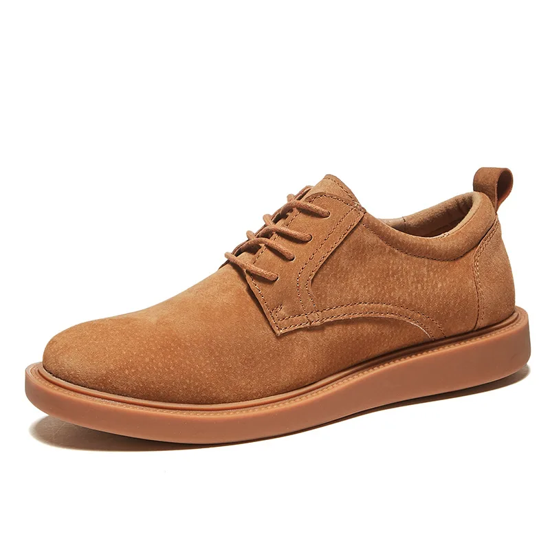 

Fashion Leisure Solid Men Motorcycle Boots Ankle Round Toe Low Lace up Martin Boots Sewing Summer Casual Outdoor Working Shoes