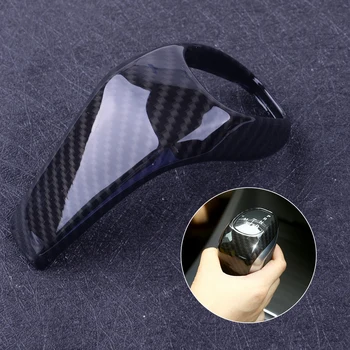 

CITALL New ABS Carbon Fiber Style Car Gear Shift Knob Head Cover Trim Fit For BMW X1 F48 2016-2017 2 Serie 218i F46 2016 2017