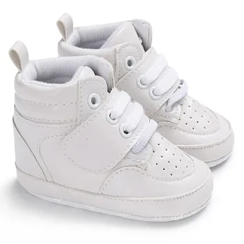 

2018Baby Boys Shoes Sneaker Sport Shoes For Girls Solid Newborn Baby Shoes Soft Soled Moccasins PU Baby Girl Shoes 2018 newA