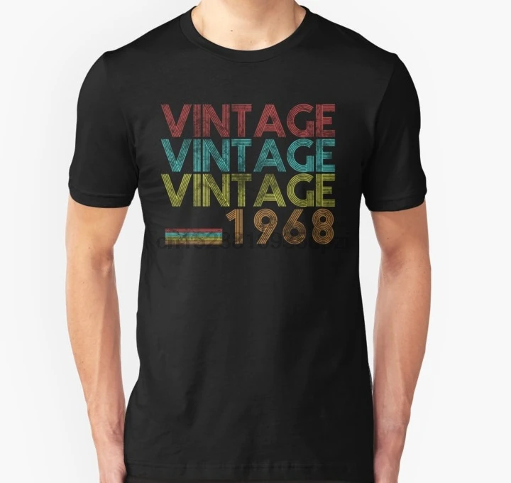 Men Short sleeve tshirt Vintage 1968 50 Years Old 50th Birthday 60s Gift T shirt Shirt Women t-shirt | Мужская одежда