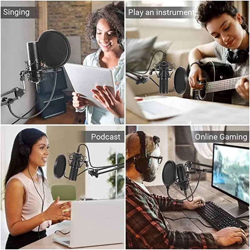 FELYBY Q9 Computer USB Microphone for Live Stream