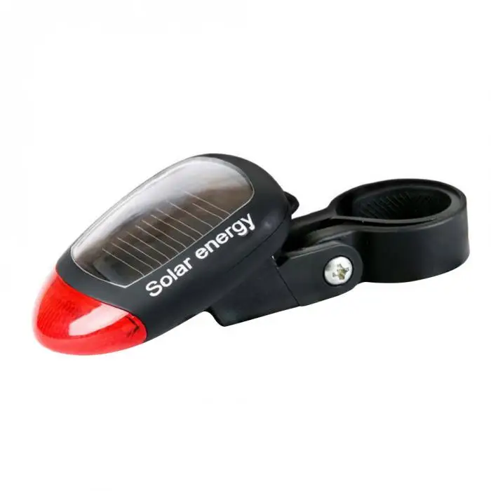 Top Solar LED Bicycle Light Safety Night Cycling Lights Rear Flashlight Bike Lamp Backlight Taillight ASD88 1