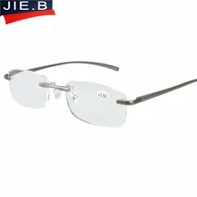 JIE. B алюминиевый дизайн без оправы ультра светильник очки для чтения для мужчин и женщин ochki для chteniya sin montura gafas de lectura