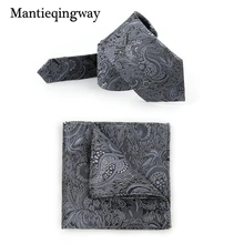 Mantieqingway Для Мужчин's Средства ухода за кожей Шеи Галстук Набор полиэстер платок галстук Средства ухода за кожей шеи галстуки в полоску Карманный площадь грудь Полотенца corbatas Hombre pajarita