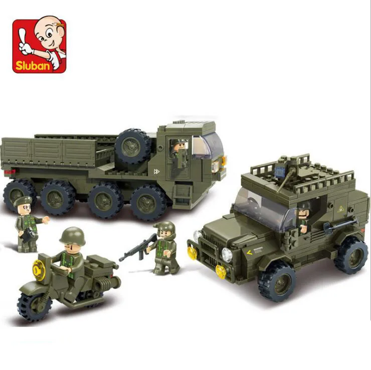 

455 pieces Assembling building blocks tank reconnoiter car building bricks compatible with lego Model Building Kits N0307
