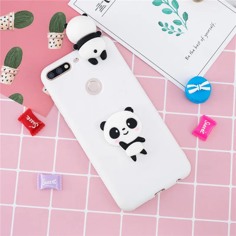 Y7 чехол для Coque huawei Y7 чехол s для huawei Y7 Prime чехол мультяшная 3D кукла игрушка Мягкий силиконовый чехол для телефона для женщин