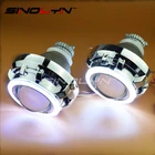 SINOLYN Car Styling Automobiles Metal 3.0 inches Q5 COB LED DRL Angel Eyes Bixenon Lens HID Projector Headlight Lamp Kit LHD RHD