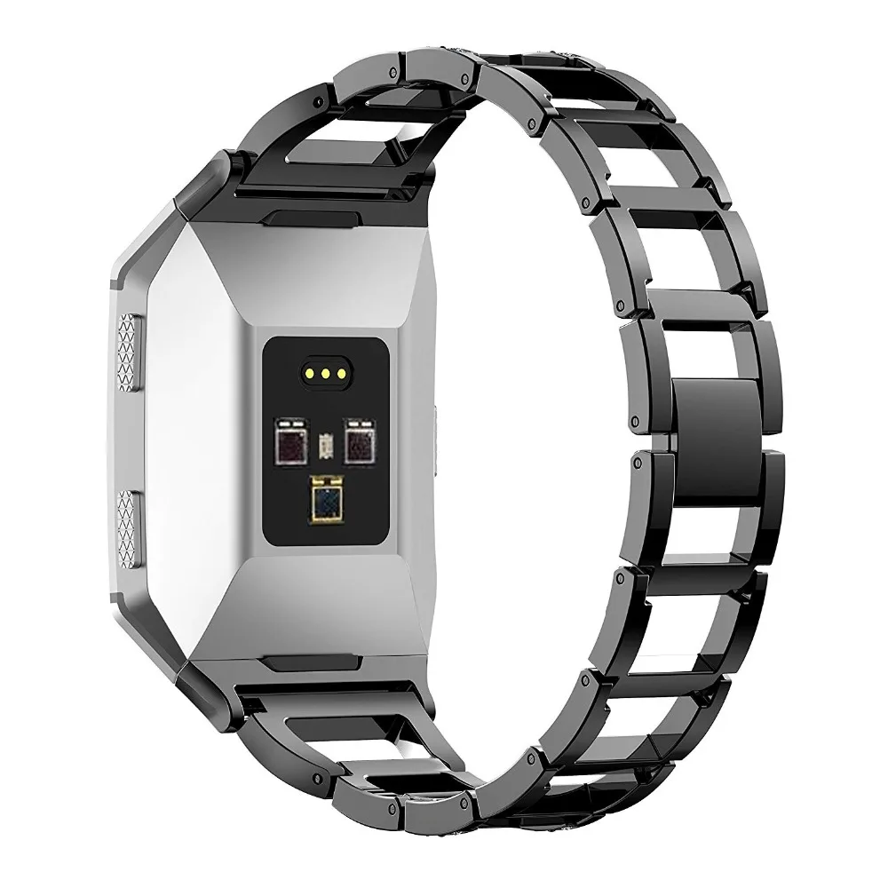 2 In1 горный хрусталь Нержавеющая сталь часы ремешок для Fitbit ионной ремешок+ экран пленка для Fitbit ионной умный браслет на запястье
