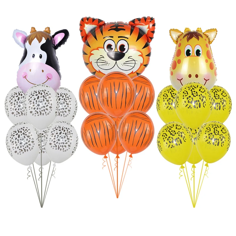 Jungle Party Decorations Animal Balloons Hapyy Birthday Party Decorations Kids Party Favors Jungle Animal Theme Party Gift Decor