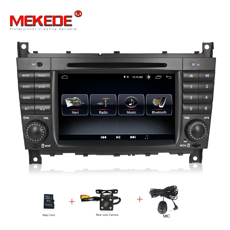 Mekede android8.1 Автомобильный мультимедийный gps dvd-плеер для Mercedes Benz Sprinter C Class W203 C200 Viano Vito CLK W209 - Цвет: add camera