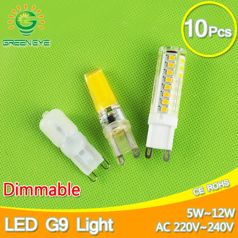 10pcs 5w~12w Dimmable COB LED G9 220V Replace 30~70W halogen SMD2835 LED light Led bulb G9 lamp Crystal Lampara Bombilla Ampoule 10pcs 5w~12w Dimmable COB LED G9 220V Replace 30~70W halogen SMD2835 LED light Led bulb G9 lamp Crystal Lampara Bombilla Ampoule