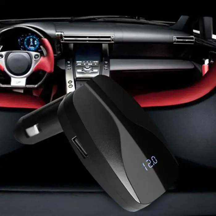 Автомобильный воздухоочиститель автомобиля, работающий через USB Quick Зарядное устройство цифровой дисплей пыль дым PM2.5 жидкость для снятия NJ88