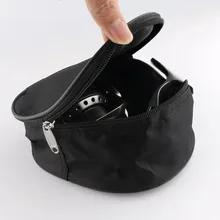 Чистая черная Рыболовная сумка на молнии, сумка для рыболовной катушки, мини Карманный чехол для снастей, рыболовная удочка, сумка для рыбы